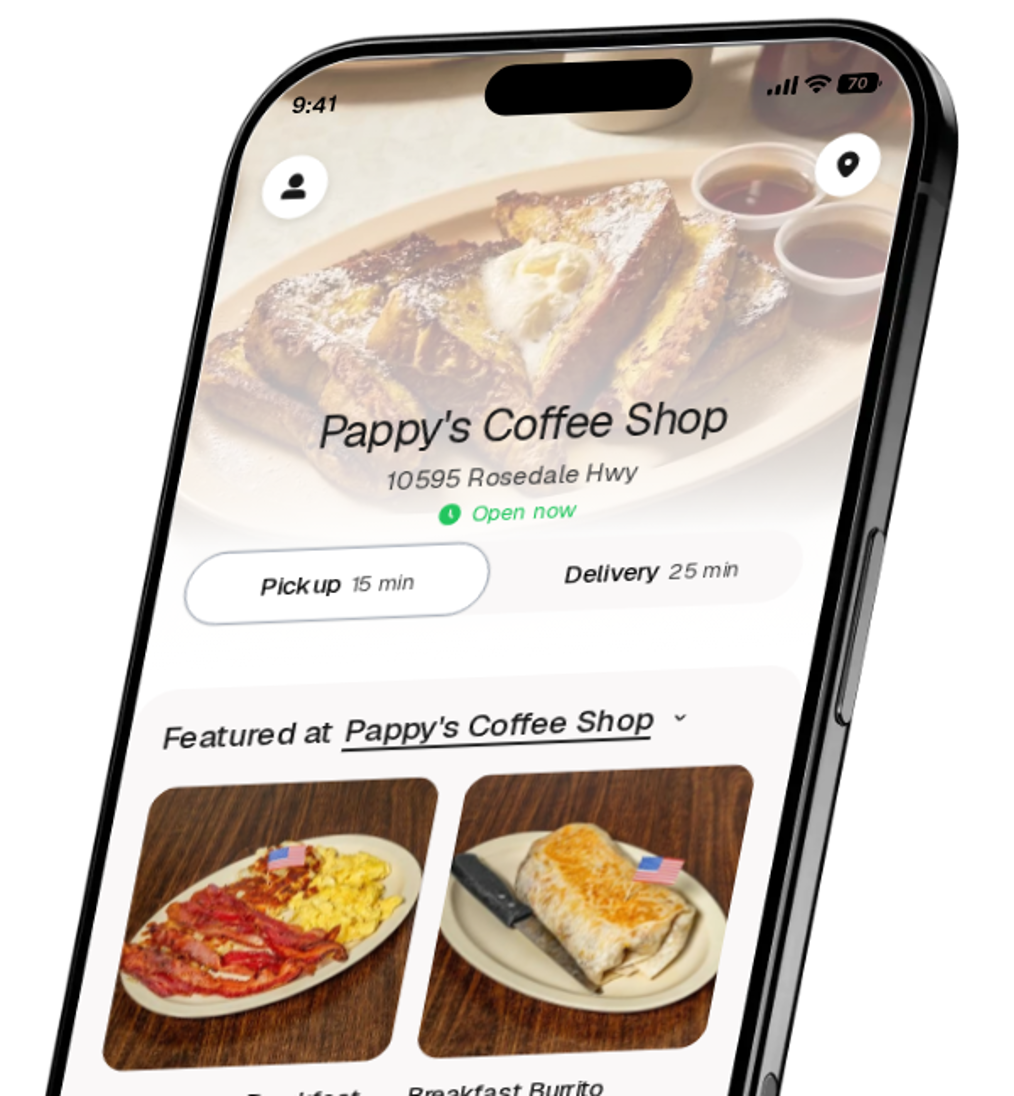 Pappy's Coffee Shop app preview